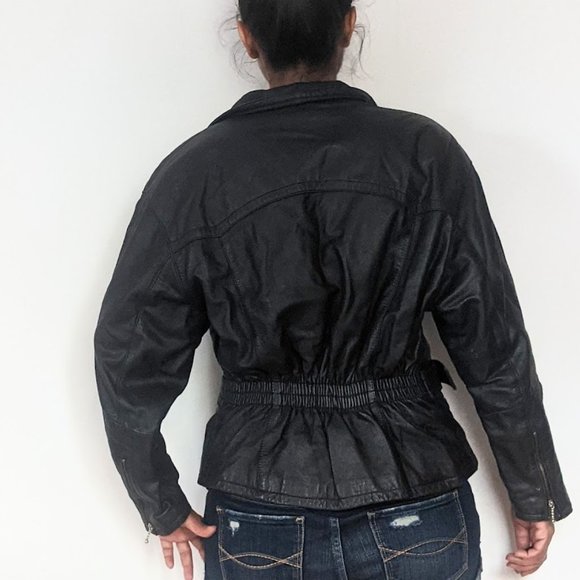 Vintage Belted Moto Jacket - Picture 6 of 6